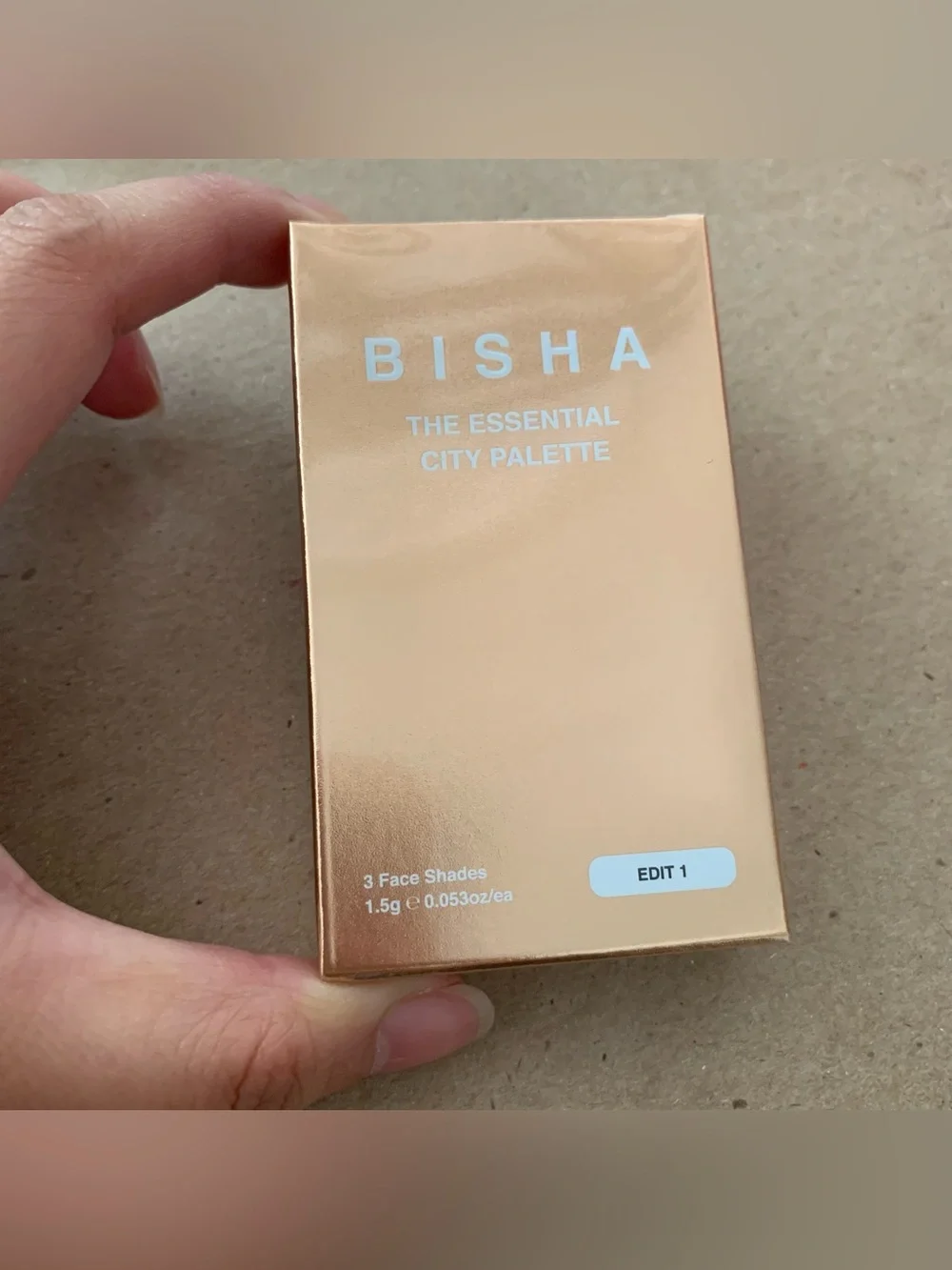 BISHA Essential City Palette in Edit 1 Trio Champagne Pink Dusty Rose Peach 3 ct